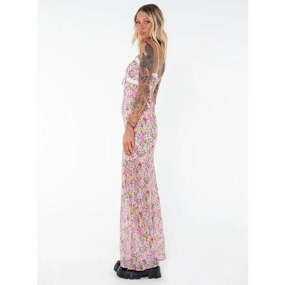 NWT Princess Polly Emily Maxi Dress Pink Floral - Picture 9 of 15